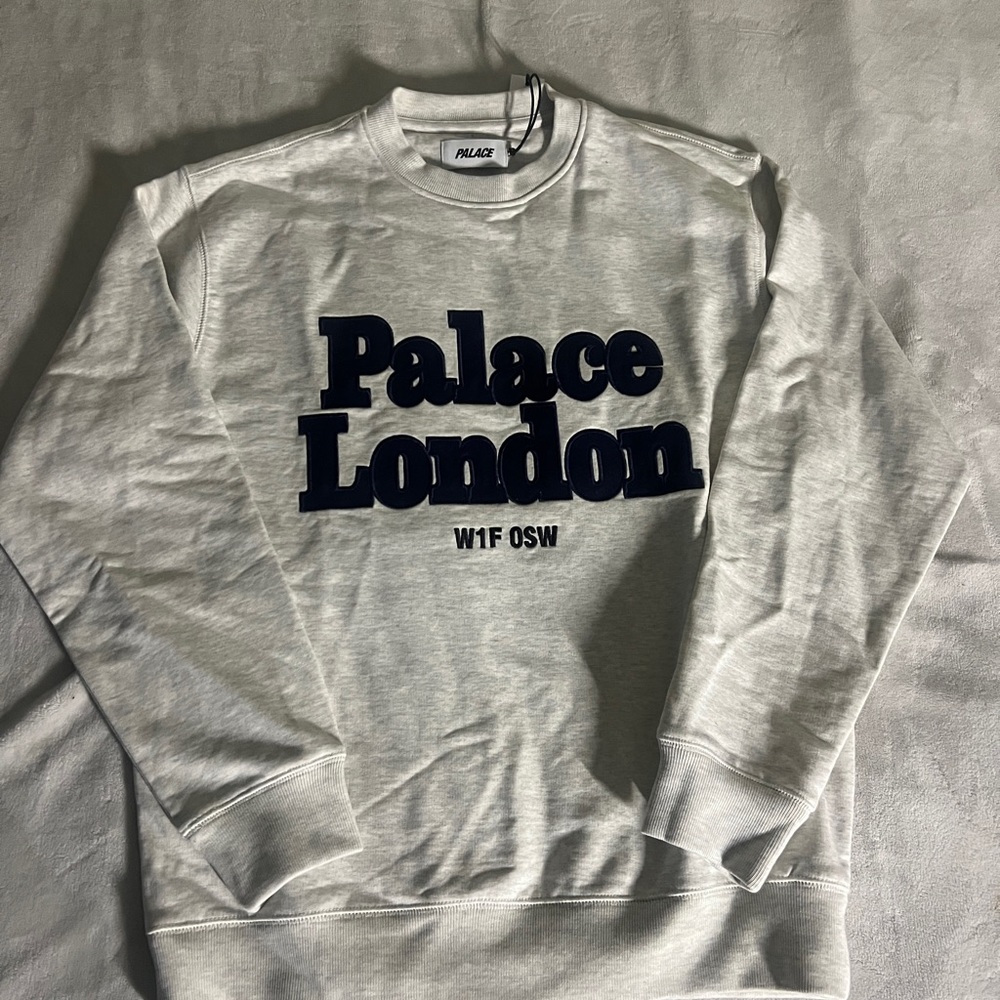 Palace Postcode Crew Grey Marl - Picture 3 of 4